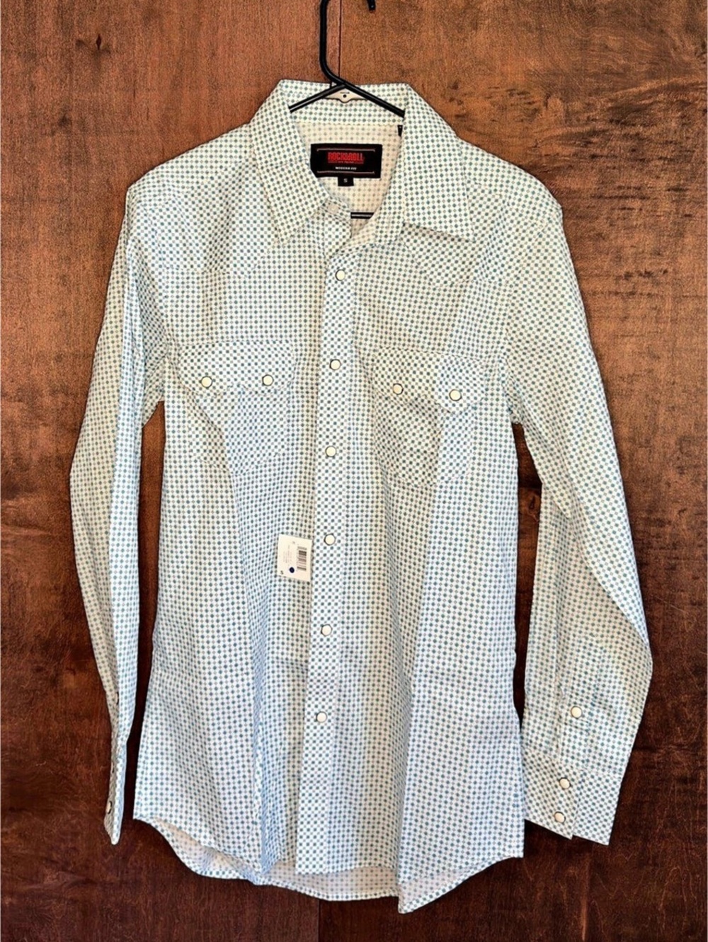 Rock Revival Men'Small Geometric Button Down Size Small NWT